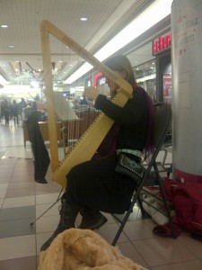 Ashley Dawson - Harpist - at the Mall for Christmas